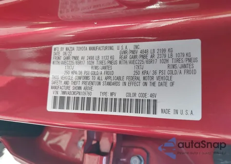 2023 Mazda Cx-50 2.5 S Preferred Plus from USA, damaged, VIN 7MMVABCM5PN109760